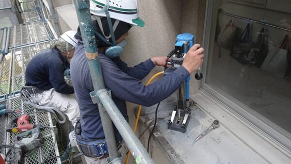 耐震スリットコア抜き工法